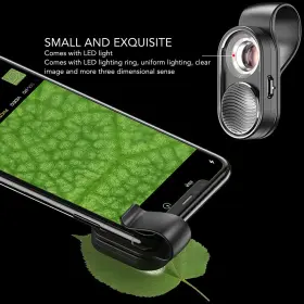 Dpofirssn4wtpkbam Dpofirs 100x Phone Mini Pocket Microscope Smartphone With Led Light Lens #2