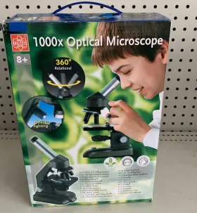 1000x Edu- Science Ms083 Optical Microscope With 360 Degree Rotational By Edu-toys