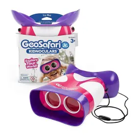 Educational Insights 086002006318 Geosafari Jr. Kidnoculars Pink Binoculars For Toddlers And Gift