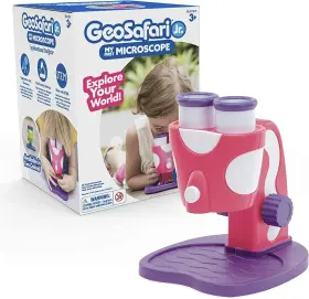 Educational Insights 086002009081 Geosafari Jr. Pink My First Kids Microscope Toy Prescho