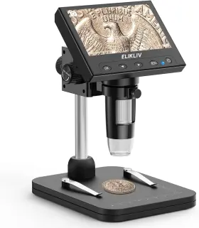 1000x Elikliv 313098298236 Coin Microscope 4.3ftft Lcd Digital Magnifier With