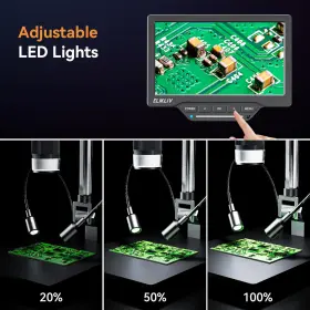 1200x Elikliv 445042091082 10 Inch Stand - Coin Microscope With Screen 12mp Magnifier Lig #3