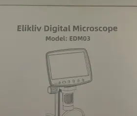 Edm03 Elikliv Digital Microscope Hd Camera 7 Inch Lcd 1080p Coin Magnifier With Light