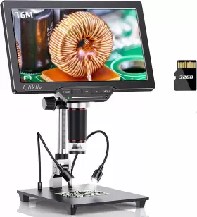 Edm202 Elikliv 10.1 Inch Hdmi Lcd Digital Microscope 16mp Coin With S