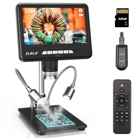 Edm401 Elikliv 2k Digital Microscope 7 Inch Lcd 1200x 24mp Solder