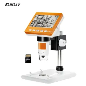 1000x Elikliv Edm43 Usb Digital Microscope 4.3ftft Lcd Screen Led Coin Jewelry Magnifier