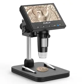 1000x Elikliv Edm4b Coin Microscope 4.3ftft Lcd Digital Magnifier W