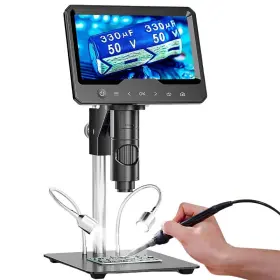 Edm701 Elikliv Digital Parfocal Microscope 7ftft 1600x Coin Electronic Magnifier With Light