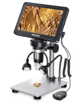 Lyy2328 Elikliv Moysuwe 7 In 1080p Digital Microscope 1200x Magnification Recorder Remote 32gb