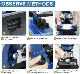 1000x Emarth 612409850850 Microscope For Kids Beginners Children Student 40x- Compound Microscop #3