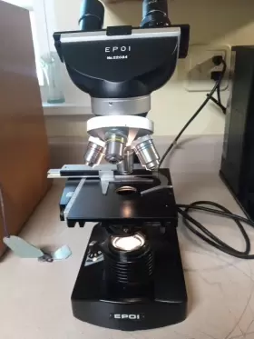 22034 Epoi/ Nikon Microscope No.22034 With Wooden Locking Case