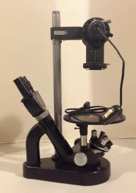 573507 Ernst Leitz Wetzlar Antique Inverted Microscope From Germany