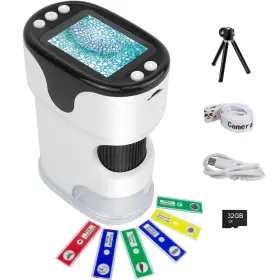 52610w Esoldnic 1000x Handheld Digital Microscope For Kids 2ftft Hd Screen 4k Rechargeable Mini