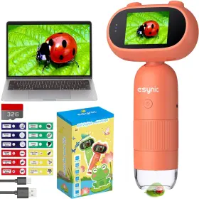 Esyesy313 Esynic Digital Kids Microscope Up To 1000x Magnification With 2 Inch Orange