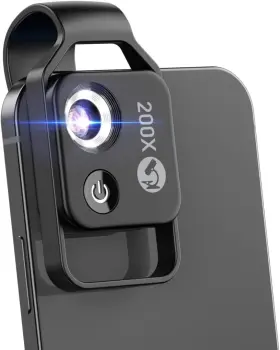 Evil Eye 313055429468 200x Phone Mini Pocket Microscope With Led Light/universal Clip