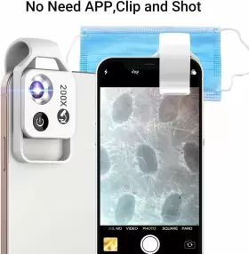 Evil Eye 602596837581 200x Phone Mini Pocket Microscope With Led Light/universal Clip #3