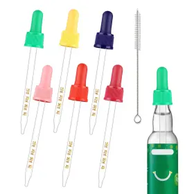 117-dropper-6p Feunlem Glass Dropper Pipettes Compatible With Sodastream Bubly Multicolor