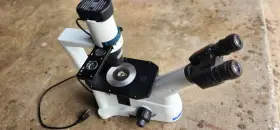 12-575-45 Fisher Scientific Micromaster Inverted Microscope With Objectives #2