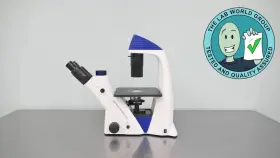 03000013 Fisherbrand Inverted Phase Contrast Microscope With Warranty See Video