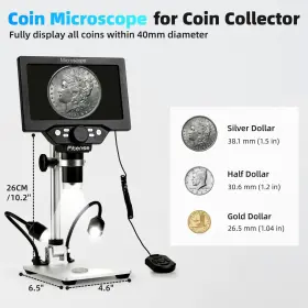 Aefilm0101usbob Fitense 7 Inch Lcd Digital Microscope 1200x Coin Camera Full View For Error C #2
