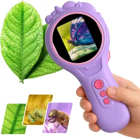 568-1 Flooyes Microscope For Kids 5-12 5mp Hd Digital Handheld With 4x Mag