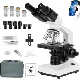 40x-5000x Fuleniao B0dr1 Binocular Compound Microscope Wide-angle Eyepiece Free Shipping