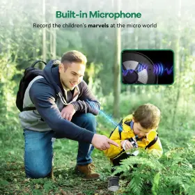 1000x Gds 744759967541 Hp20 Microscope For Kids 3-in-1 Easy And Fun 2 Inch Ips Portable White #3
