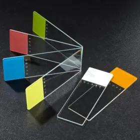 1324w Globe Scientific Color Coded Slide Safety Corners Ground Edges White 25x75x1mm Frost End Glass 72