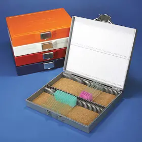 513080a Globe Scientific Slide Box 100 Place Gray
