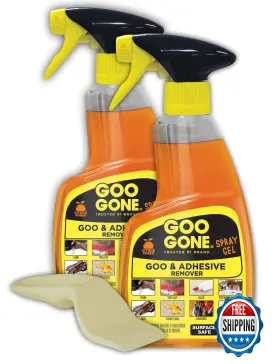 B07pvbd58k Goo Gone Adhesive Remover Spray Gel 2 Pack With Sticker Lifter Gum Grease Tar
