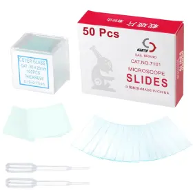 Gpjyyds Oth240515f-0001-yyds Microscope Slides Clear Glass 50 Pcs Blank Ground