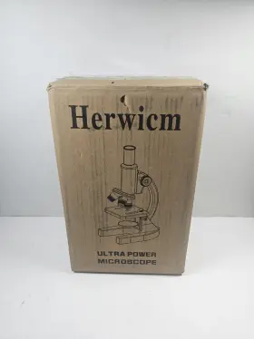 40x-2000x Herwicm Xsp-01 Microscope For Kids And Adults With Phone Adapter Slides
