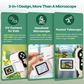 1000x Hideal Hp20 Microscope For Kids 3-in-1 Easy And Fun 2 Inch Ips Portable Handhe #2