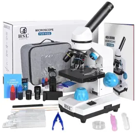 40x-2000x Hsl Hsl-002-2 Microscope For Kids Monocular Microscopes Adults Students B
