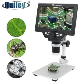 Mg1200a Huiley 1200x Digital Microscope With 7ftft Lcd For Pcb Inspection And Soldering