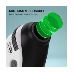 60x-135x Hutact 211-eu Pocket Microscope For Kids Mini Portable With 5 M #3