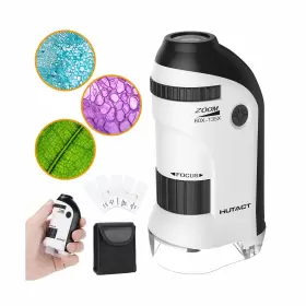 60x-135x Hutact 211-eu Pocket Microscope For Kids Mini Portable With 5 M