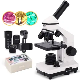40x-2000x Hutact F03-703 Microscope Compound Monocular For Kids Adults And Studen