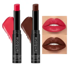 B0fqj7gd3l Ilembane 2-pack Moisturizing Lipstick Set Classic Red And Cocoa - Hydrating Cream