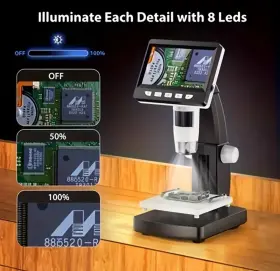 Wk1989052 Inskam 4.3 Inch Digital Microscope Ultra Clear Screen 1000x Magnification For Multiple Use