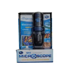 Intel 851244000208 Qx5 Microscope Usb Digital Blue