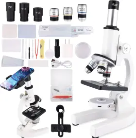 Jecone 705353793431 Microscopio Con Kit De Portaobjetos Para Estudiantes Laboratorio Escolar En Casa