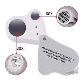 Jiusion 704795959993 Portable Lighted Led Illuminated Jewelry Magnifier 30x 60x Wearable Handheld #2