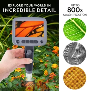 Jmw Sales Inc. 744110322507 National Geographic Digital Microscope For Kids 40-piece Handheld #2
