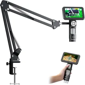 Jl115-arm Joyalens Jl115a Digital Microscope With Flex Boom Arm Stand 5 Inch Lcd Portable Soldering Mi