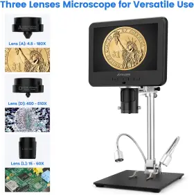 Jl246m Joyalens Digital Microscope Soldering Boom Arm Stand Vertical Horizontal Adju #2