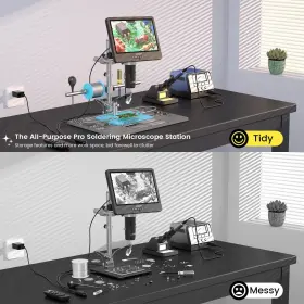 Jl249ms Joyalens Plus 10.1ftft Hdmi Digital Microscope With Soldering Station Boom Arm #2