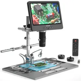 Jl249ms Joyalens Plus 10.1ftft Hdmi Digital Microscope With Soldering Station Boom Arm