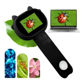 Microscopea02 Julaiwy Kids Microscope 500x With 2 Inch Ips Screen - Mini Handheld Digital Wi