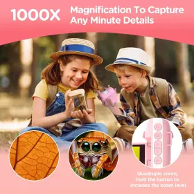1000x Julysuns 768904940593 Microscope For Kids Handheld Mini Portable With 8 Adjustabl #3